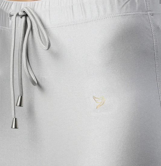 Silver coin Shimmer/satin women saree shape wear