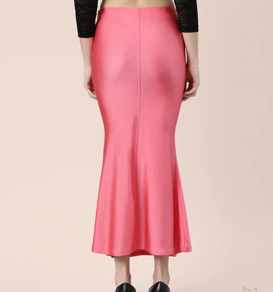 Water melon Shimmer/satin women saree shape wear