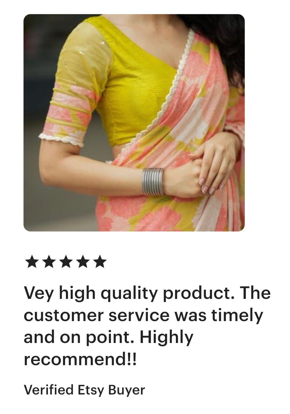 Lime yellow silk & netted hand work blouse (only blouse)