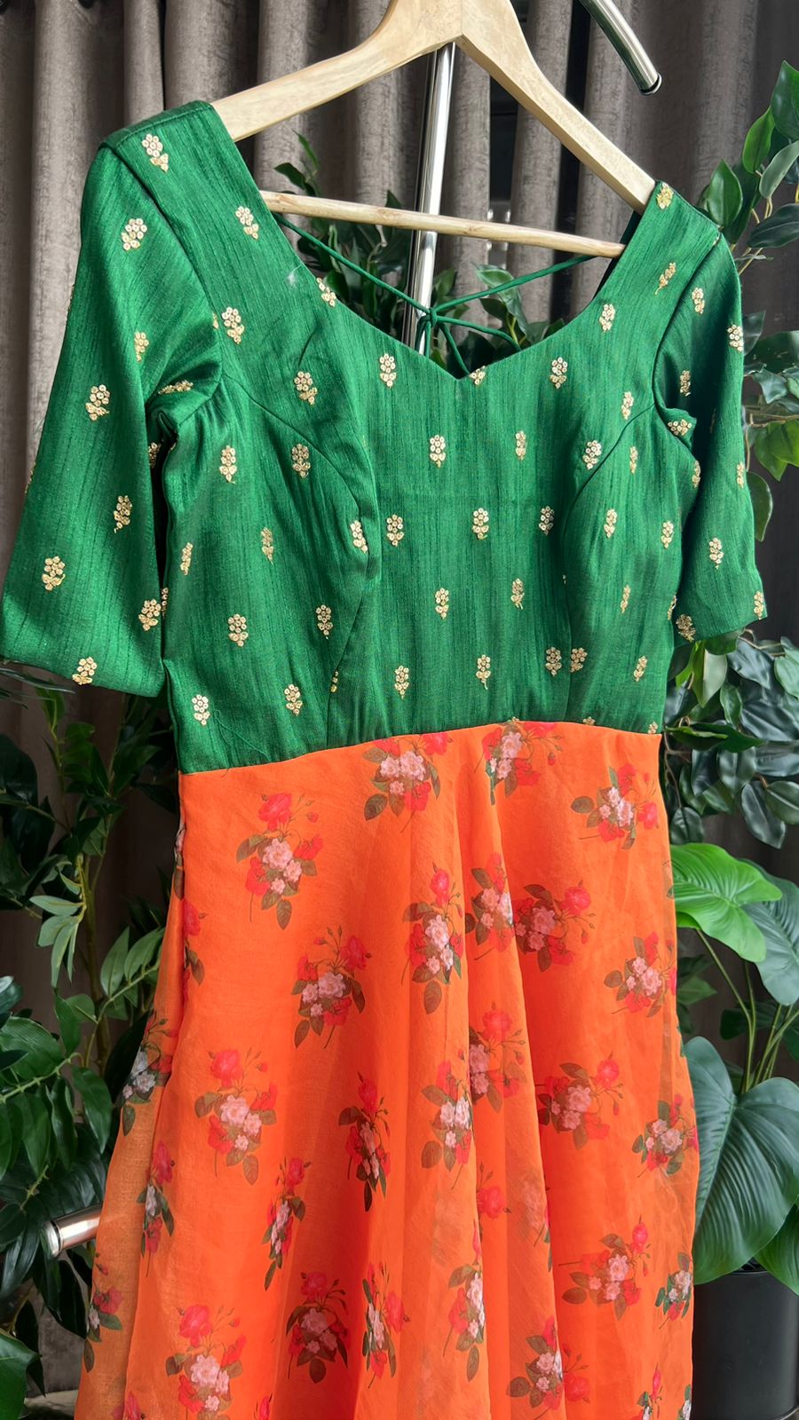 Orange And Green Color Dresses Bottle Green Orange Organza Embroidery Maxi Dress Threadslabel Orange And Green Color Dresses Bottle Green Orange Organza Embroidery Maxi Dress Threadslabel