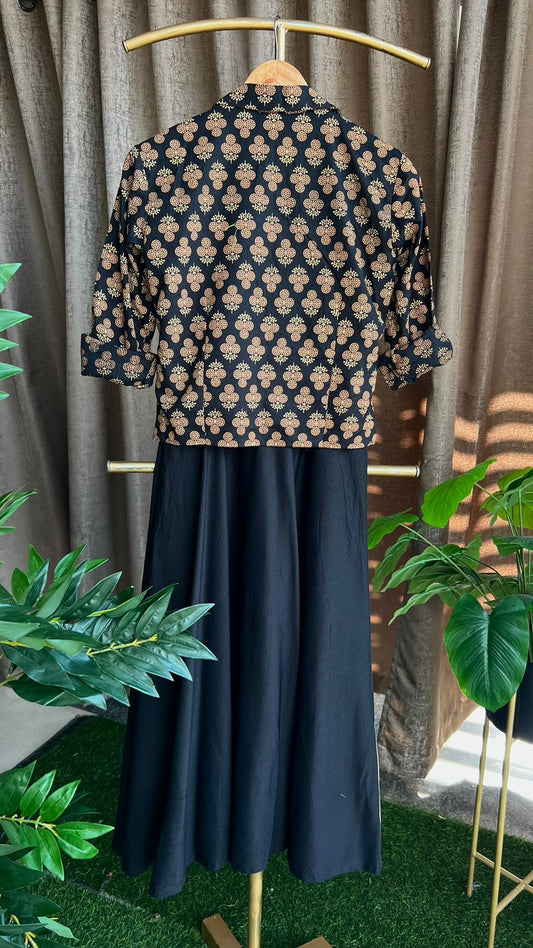 Black spaghetti top & blazer coord sets