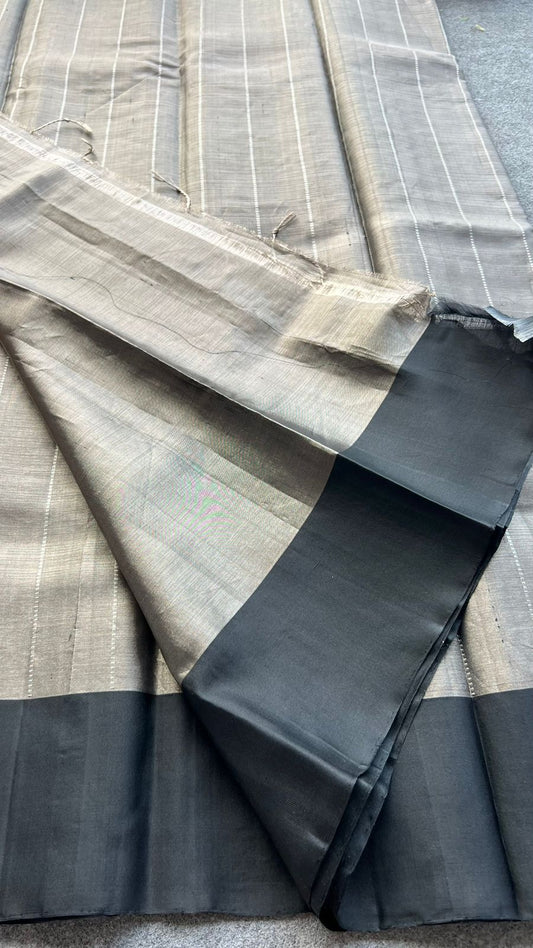 Silver tissue kanjivaram soft silk saree with blouse