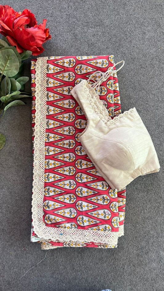 Half white embroidery blouse ( only blouse )