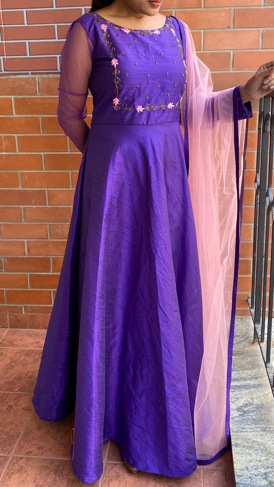 Purple Dawn hand worked top and a pink Duppata salwar suit - Threads