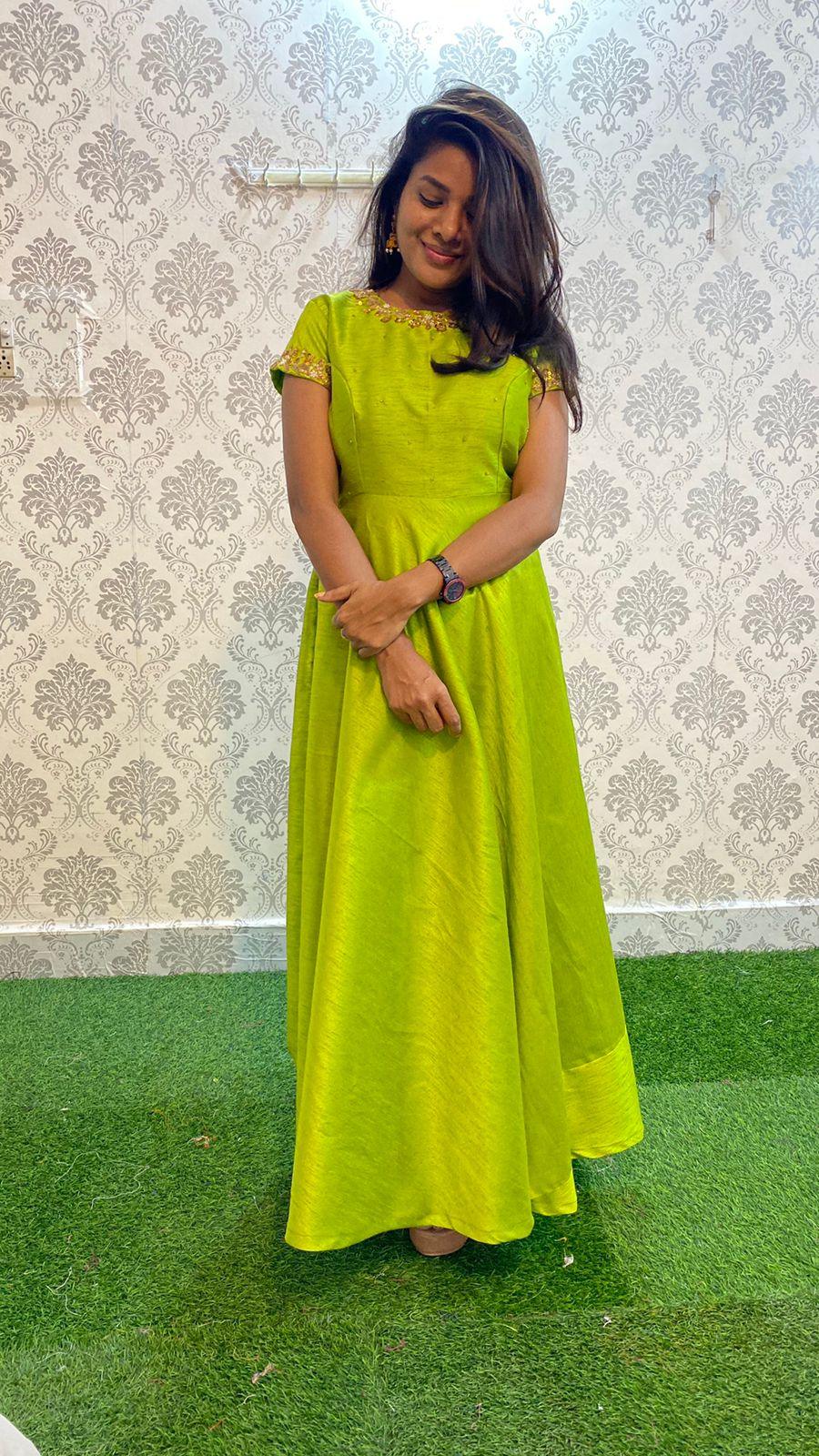green silk dress design GREEN ONE-SHOULDER CAPE DRAPED SILK DRESS