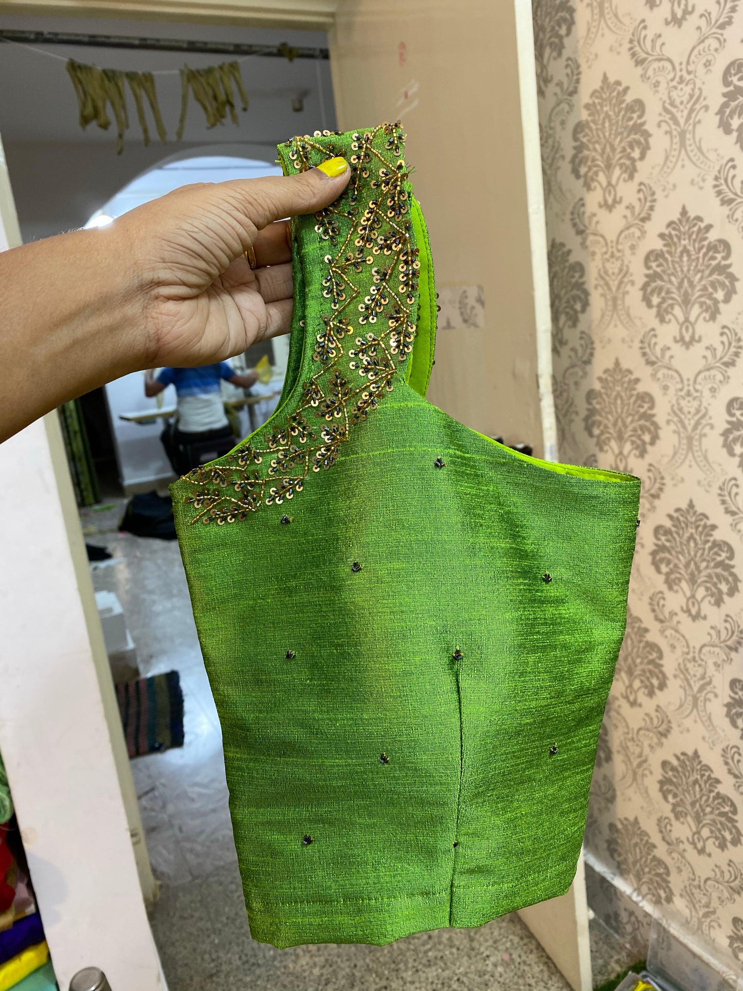 White Sleeveless handmade blouse - Threads