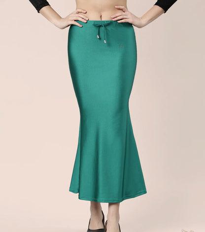 Emerald de lite Shimmer/satin women saree shape wear