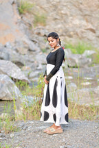 Pure cotton full length dress with full hand details