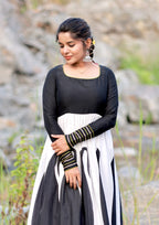Pure cotton full length dress with full hand details