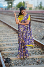 Lime yellow embroidery hand work blouse(only blouse)