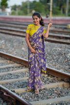 Lime yellow embroidery hand work blouse(only blouse)