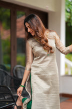 Silver tissue JEWEL NECK kurti