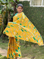 Green tissue hand work blouse (only blouse)