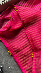 Yellow floral banarasi hand work blouse (only blouse)