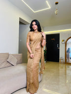 Antique tissue saree with hand work blouse
