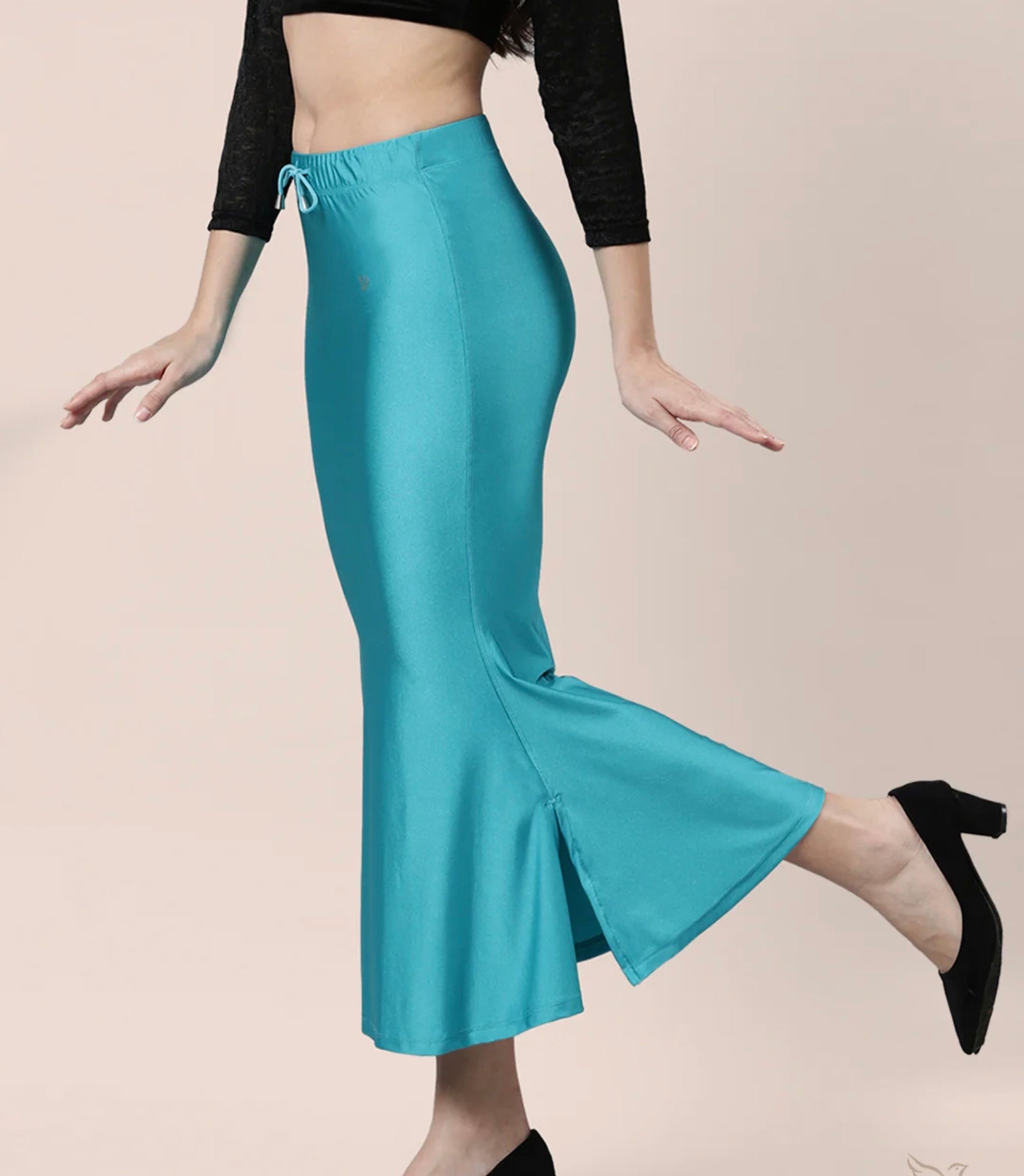 Soul Gem Shimmer/satin women saree shape wear
