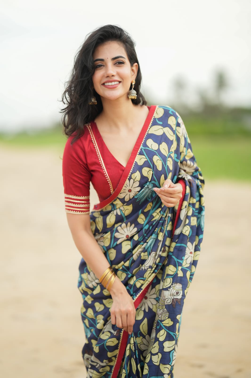 Maroon kota patti hand work blouse (only blouse)