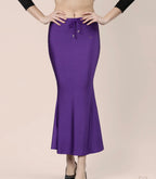 Electric Violet Shimmer/satin women saree shape wear