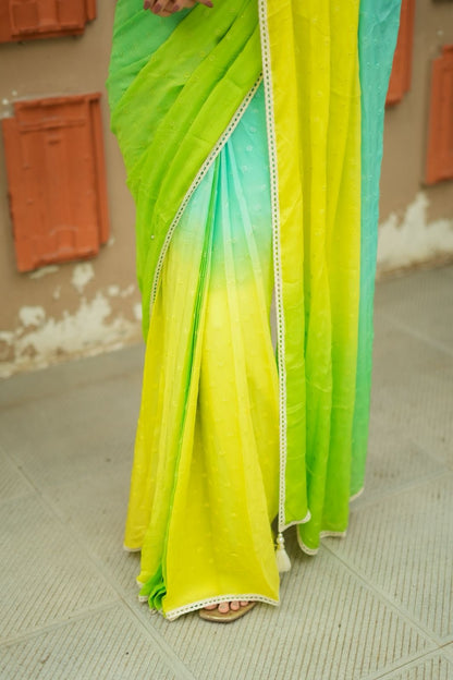 White embroidery hand work blouse(only blouse)