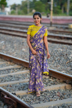 Lime yellow embroidery hand work blouse(only blouse)
