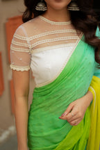 White embroidery hand work blouse(only blouse)