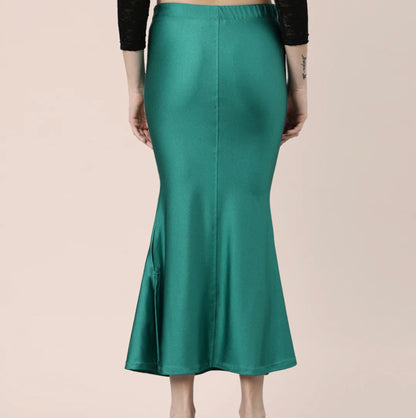 Emerald de lite Shimmer/satin women saree shape wear