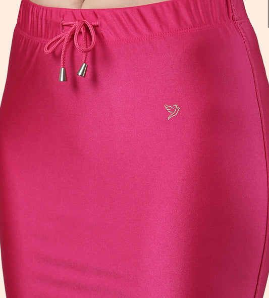 Glam pink Shimmer/satin women saree shape wear