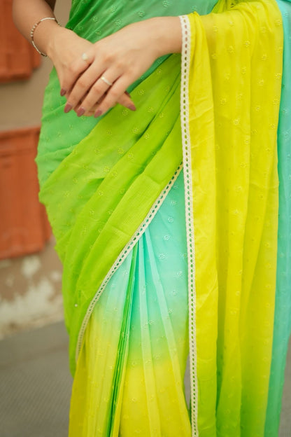 White embroidery hand work blouse(only blouse)
