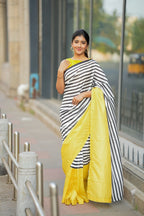 Yellow silk bird embroidery blouse