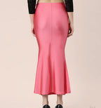 Water melon Shimmer/satin women saree shape wear
