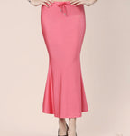 Water melon Shimmer/satin women saree shape wear