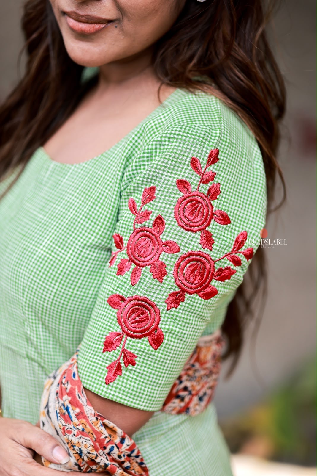 Green cotton 3 piece salwar set