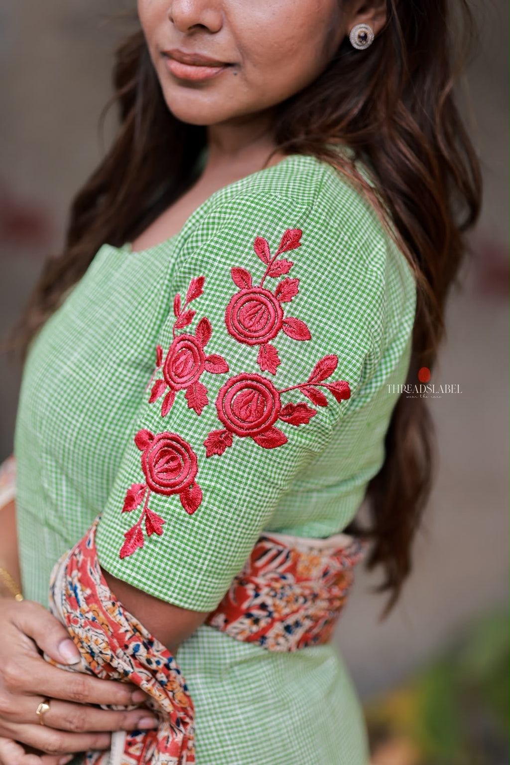 Green cotton 3 piece salwar set