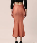 Curious copper Shimmer/satin women saree shape wear