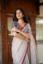 Blue kalamkari hand work blouse (only blouse)