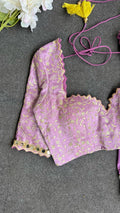 Purple Lavender embroidery handwork blouse