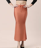 Curious copper Shimmer/satin women saree shape wear