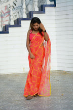 Pink intricate mirror hand work blouse ( only blouse )