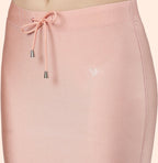 Pink champaign Shimmer/satin women saree shape wear