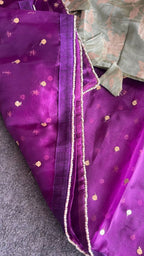 Pista green tissue banarasi mirror blouse (only blouse)