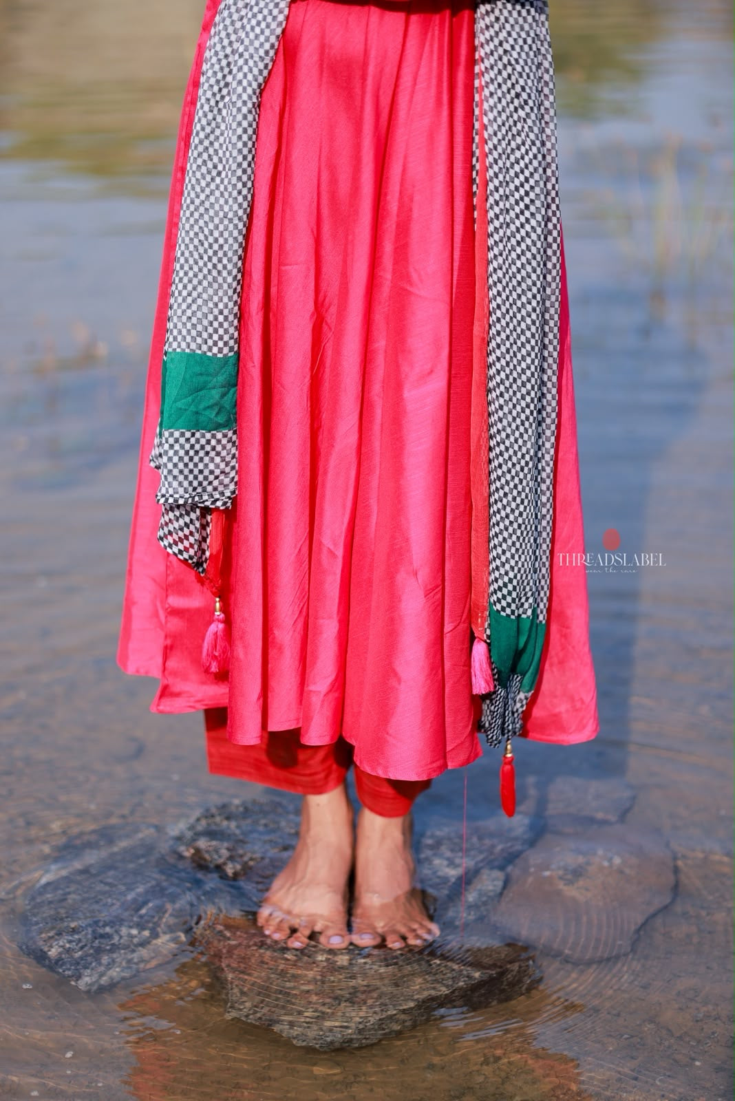 Pink silk embroidery salwar set