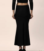 Black pearl Shimmer/satin women saree shape wear
