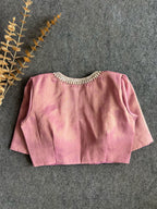 Light pink tissue pearl worked blouse