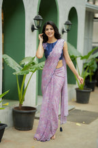 Midnight blue floral hand work blouse (only blouse)