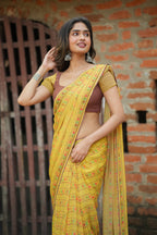 Brown cotton intricate hand work blouse (only blouse)
