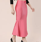 Water melon Shimmer/satin women saree shape wear