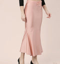Pink champaign Shimmer/satin women saree shape wear