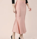 Pink champaign Shimmer/satin women saree shape wear