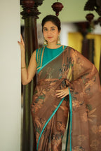Rama green hand work blouse (only blouse)