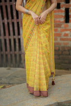 Brown cotton intricate hand work blouse (only blouse)